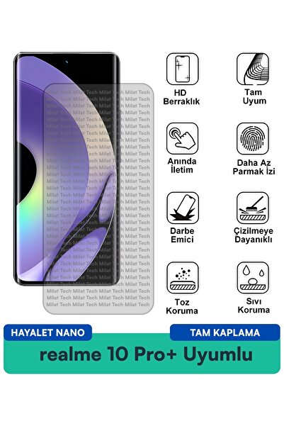 Milat Tech فيلم حماية الشاشة نانو هايت للريلمي 10 برو+ مقاوم للخدوش والصدمات
