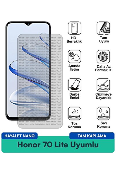Milat Tech فيلم حماية الشاشة Honor 70 Lite Ghost Nano مقاوم للخدوش والصدمات