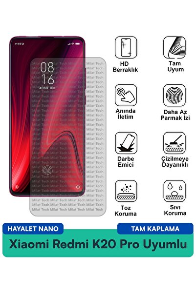 Milat Tech Xiaomi Redmi K20 Pro Hayalet Nano طبقة حماية للشاشة هيكل رقيق ومرن...