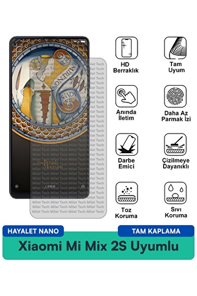 Milat Tech Xiaomi Mi Mix 2S Hayalet Nano طبقة حماية للشاشة، سطح مرن ممتص للصدمات