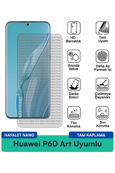 Milat Tech طبقة حماية للشاشة من هواوي P60 Art Hayalet Nano، سطح مرن ممتص للصدمات