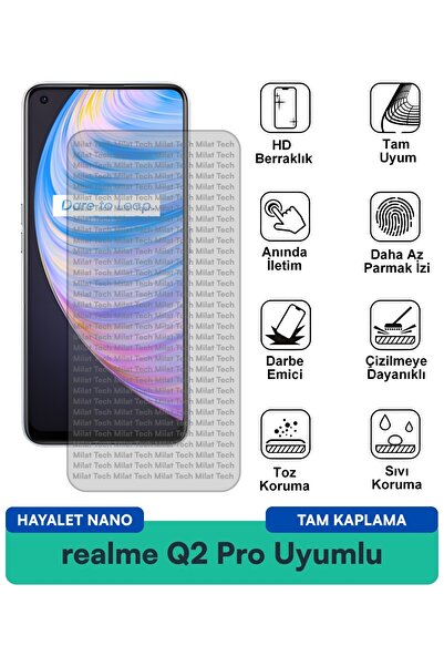 Milat Tech فيلم حماية الشاشة Realme Q2 Pro Ghost Nano، تطبيق عملي بدون فقاعات