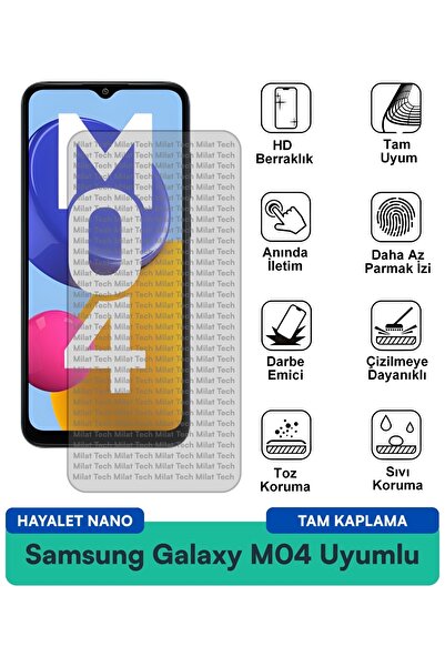Milat Tech فيلم حماية الشاشة سامسونج جالاكسي M04 هايلايت نانو للخصوصية ضد الخدوش