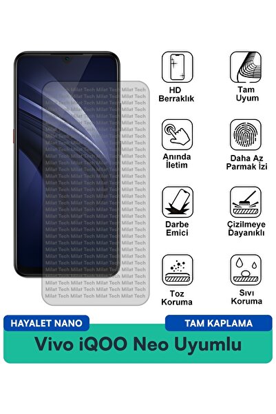 Milat Tech فيلم حماية الشاشة Vivo iQOO Neo Ghost Nano مقاوم للخدوش والصدمات