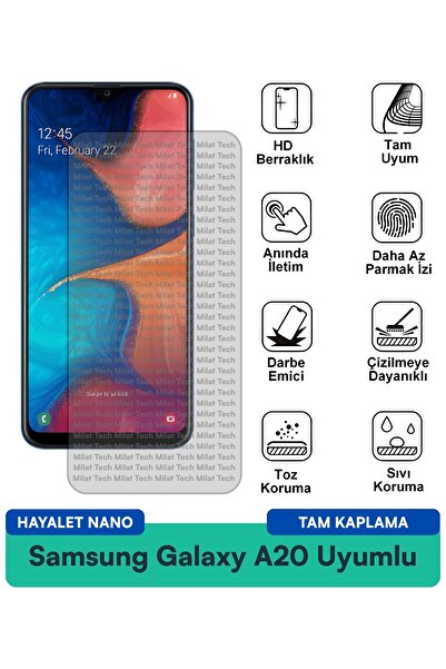 Milat Tech طبقة حماية للشاشة من سامسونج جالاكسي A20 هايلايت نانو مقاومة للخدو...
