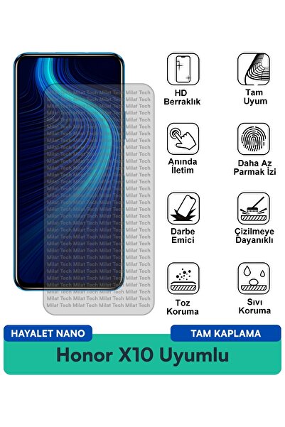 Milat Tech فيلم حماية الشاشة Honor X10 Ghost Nano مقاوم للخدوش والصدمات