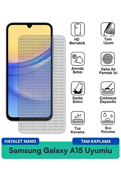 Milat Tech طبقة حماية للشاشة من سامسونج جالاكسي A15 هايلايت نانو، سطح محمي لل...