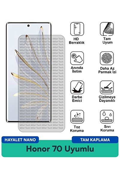Milat Tech فيلم حماية الشاشة Honor 70 Ghost Nano مقاوم للخدوش والصدمات