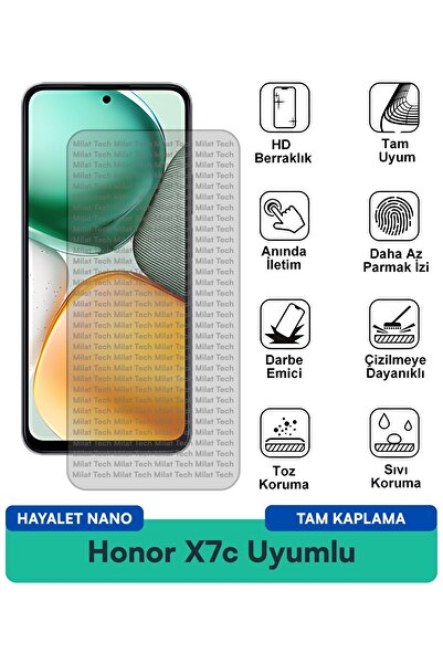 Milat Tech فيلم حماية الشاشة Honor X7c Hayalet Nano مقاوم للخدوش والصدمات