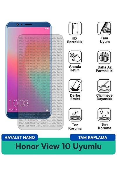 Milat Tech فيلم حماية الشاشة Honor View 10 Hayalet Nano مقاوم للخدوش والصدمات