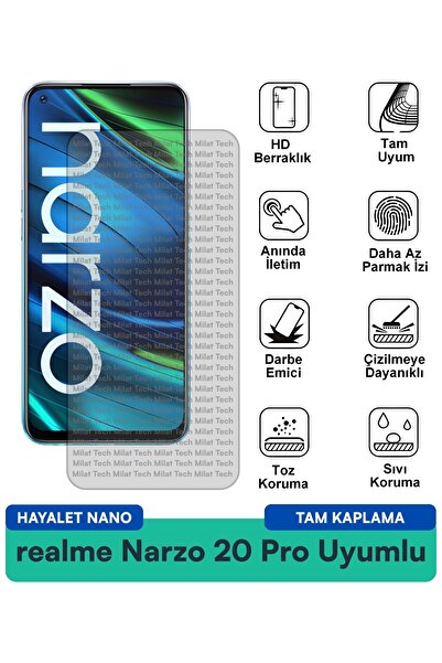 Milat Tech فيلم حماية الشاشة ريلمي نارزو 20 برو هايلايت نانو مقاوم للخدوش وال...