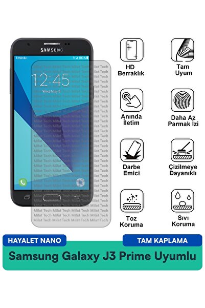 Milat Tech طبقة حماية للشاشة من سامسونج جالاكسي J3 برايم هايلايت نانو مقاومة ...