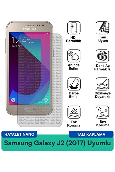 Milat Tech فيلم حماية الشاشة سامسونج جالاكسي J2 (2017) هايلايت نانو مقاوم للخ...