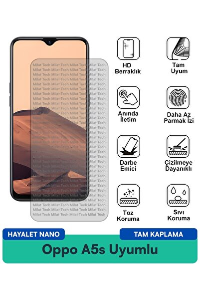 Milat Tech واقي شاشة نانو من نوع Opo A5s Hayalet مقاوم للخدوش والصدمات
