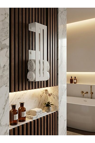 mee wall art Vertical Metal Towel Organizer |   Stainless Metal Screw-In Mult...