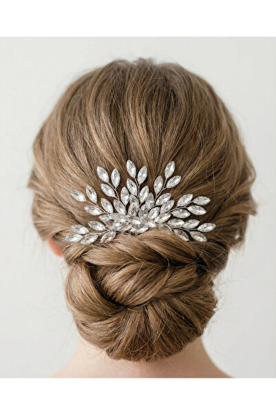 gelinmz Tamamen El Yapımı Kristal Taşlı Şık Ve Zarif Düğün Ve Nişan Gelin Tac...