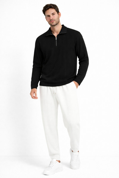 WENMİNG طقم رجالي شتوي من القماش العثماني بقصة عادية (جزء علوي وسفلي)