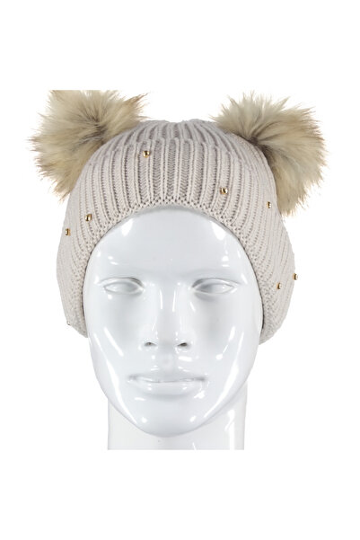 TAŞDELEN AVM Wool Double Pompom Beanie