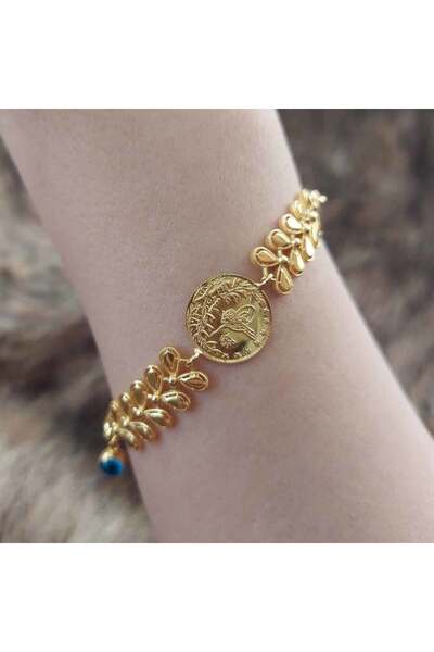 Altınbeyi 22 Ayar Reşat Çeyrekli 14 Ayar Kordonlu Altın Bileklik