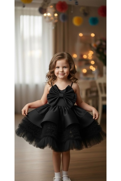 Asel Kids ROCHIE DE SEARA FETĂ CU DETALIU DE ARC