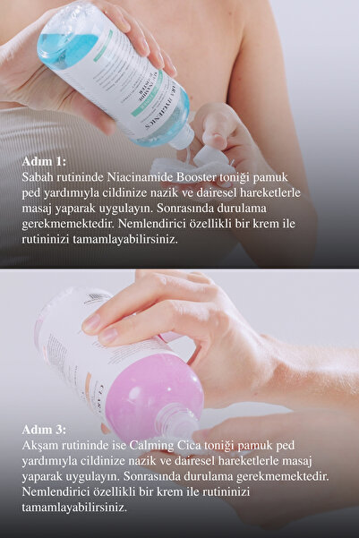 Clara Hygienics Leke Karşıtı Sıkılaştırıcı Etkili Niacinamide Cica Içeren Vegan Yüz Ve Vücut Günlük Bakım Tonik Seti