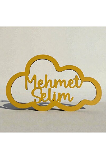 Pelince Kişiye Özel İsimli Bulut Makrome Kasnağı | Bebek Odası Kapı Süsü İsim...