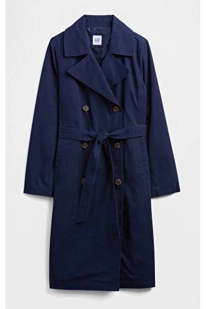 GAP 715913002 Trench Coat Jacket Women's Coat Dark Blue