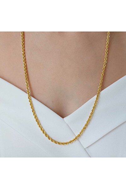 Altınbeyi ALTINBEYI 22 Ayar Altın Halat Burgu Zincir Kolye 70 Cm 16.15 Gr. (K...