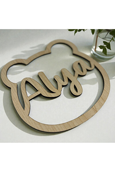 Pelince Kişiye Özel İsimli Ayıcık Makrome Kasnağı | Bebek Odası Kapı Süsü İsi...