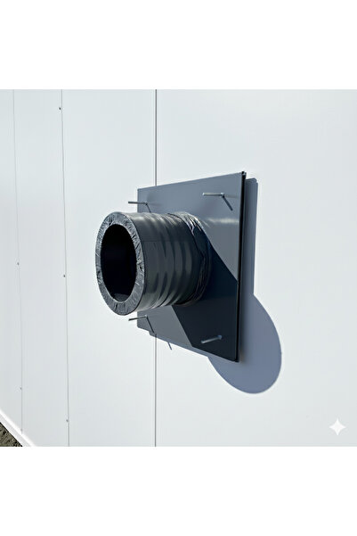 Tunca Isı yalıtımlı baca adaptörü ANTRASİT Soba borularına uygun