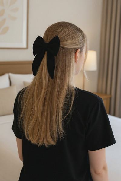 KANİNCHEN Дамска стилна катарама с папионка и автоматична катарама