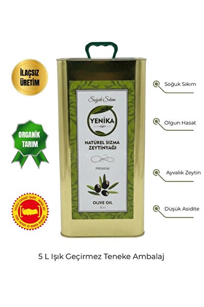 Mut Yenika Soğuk Sıkım Natürel Sızma Zeytinyağı 5 Lt