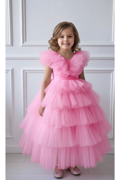 Asel Kids ДІВЧАТА ДИЗАЙН ВЕЧІРНЬОЇ СУКНІ З ФАТИНУ