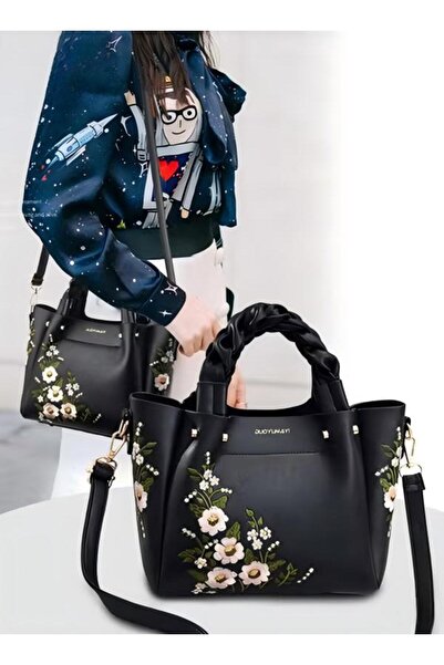 fun zone Women's Embroidery Handbag Faux Leather Crossbody Bag For Women Larg...