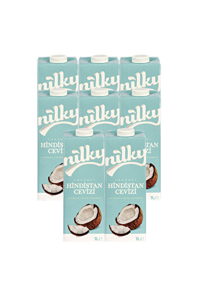 NİLKY Hindistan Cevizi Sütü Glütensiz Bitkisel Bazlı Laktosuz Vegan 8x1 Lt