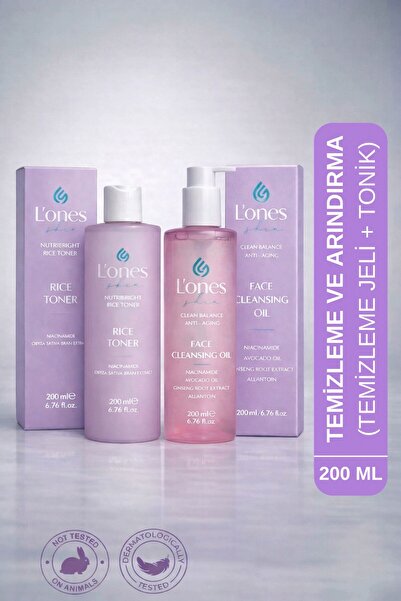 L'ones Skin Çift Aşamalı Temizleme ve Arındırma Seti Makyaj Temizleme ( Tüm C...