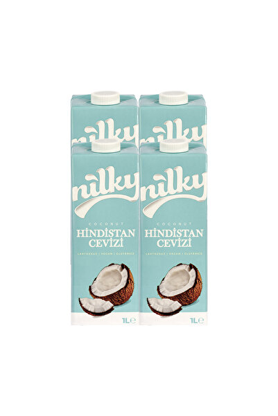 NİLKY Hindistan Cevizi Sütü Glütensiz Bitkisel Bazlı Laktosuz Vegan 4x 1lt