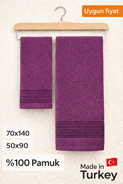 BAMİROSE 50x90-70x140 CM AMORE BATH 2'Lİ BANYO HAVLU TAKIMI, PLAJ HAVLUSU, HA...