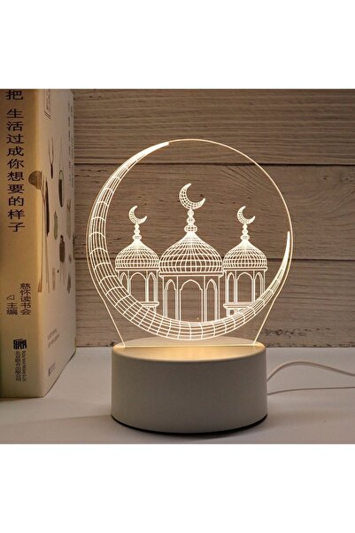 Generic USB operate 3D Creative Visualization LED Night Light Masjid Shape La...