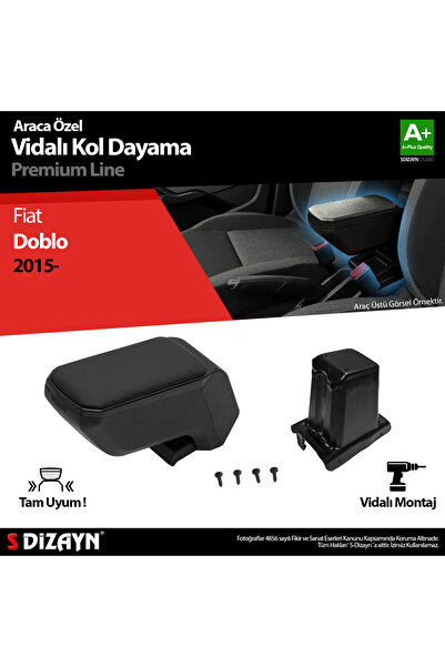S Dizayn S-Dizayn Fiat Doblo Kol Dayama Kolçak ABS Vidalı Siyah 2015 Üzeri A+...