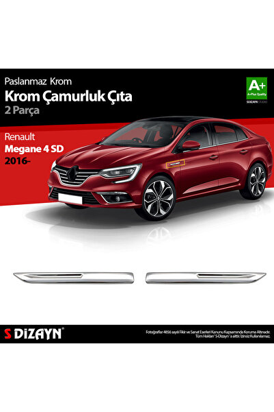 S Dizayn S-Dizayn Renault Megane 4 Krom Çamurluk Sinyal Çıtası 2 Prç. 2016-20...