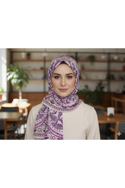 MİSS İPEK Desenli Renkli Kaydırmaz Soft Eşarp Tesettür Bohçalık Çeyizlik