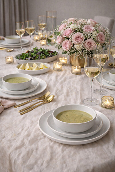 Kütahya Porselen V Form 8 Kişilik 35 Parça Yemek Takımı