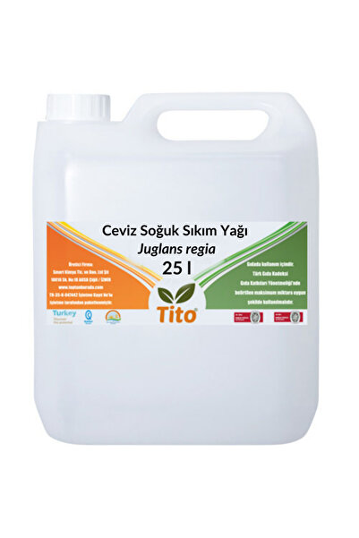 tito Ceviz Soğuk Sıkım Yağı Juglans regia 25 litre