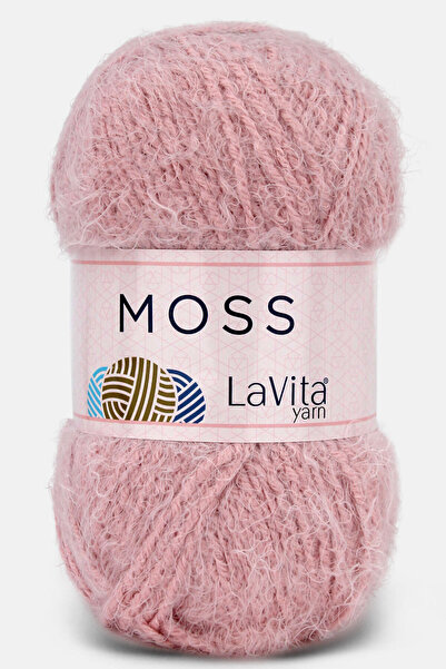 LaVita Yarn Moss El Örgü İpi 100gr - Tavşan Tüyü Dokulu [4160 - Pudra] Yumuşa...