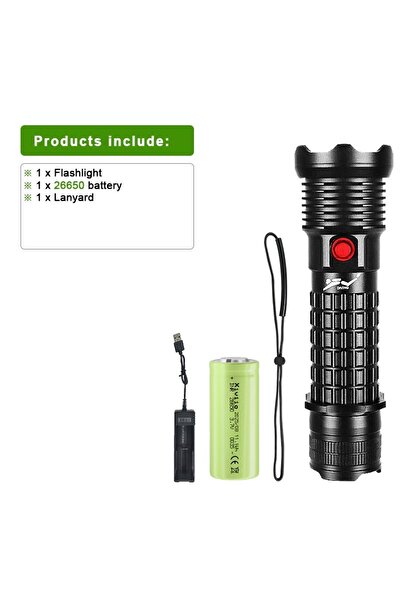 Choice مصباح غوص احترافي للصيد بالرمح D-26650 مزود ببطارية XHP199 LED بقوة 99...