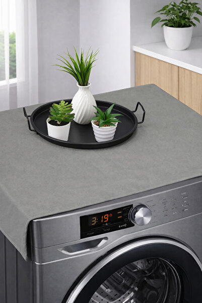 HOMELKA غطاء الغسالة قماش مقاوم للسوائل لون أخضر موديل عادي