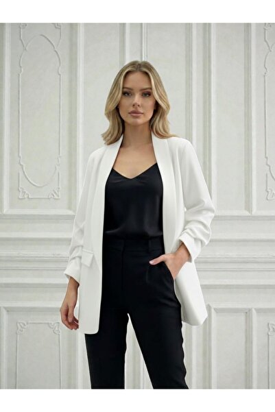 GLAMSI Women's jacket with puff sleeves, chic and elegant design