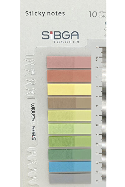 sibga tasarım Şeffaf Renkli Postit Post-it Post It. Kitap Ayracı Ayraç Postit...
