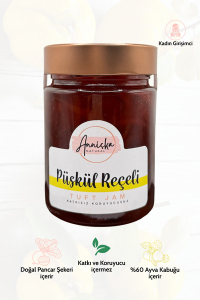 Anniçka Natural Katkısız Koruyucusuz Ev Yapımı Püskül Reçel 400 gr